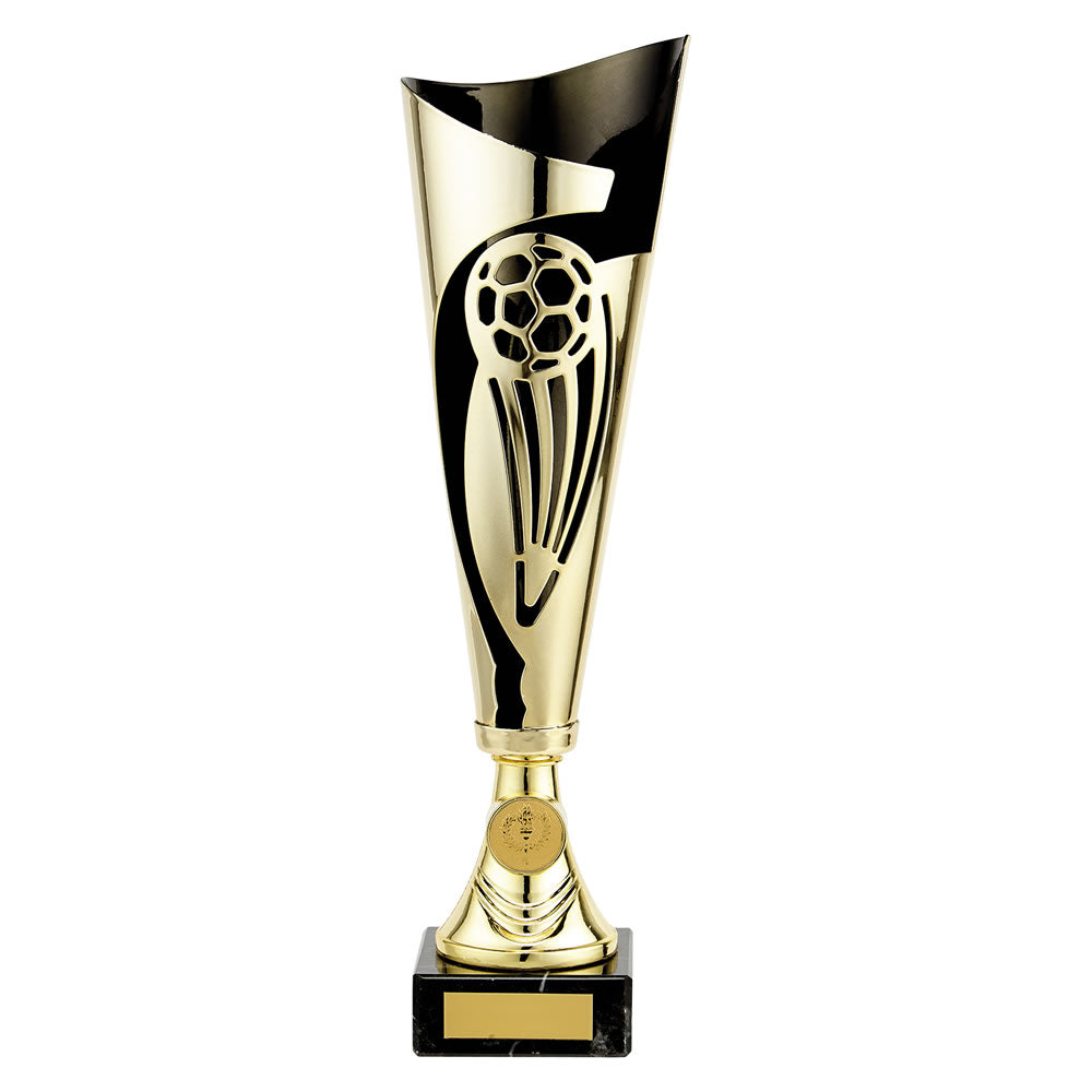 Laser Cut Champions Football Trophy Cup In Gold And Black