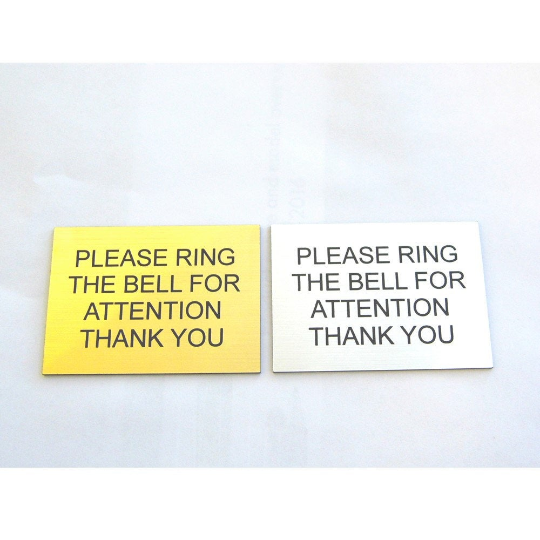 Ring Bell for Attention Hotel Reception Sign North East Trophies