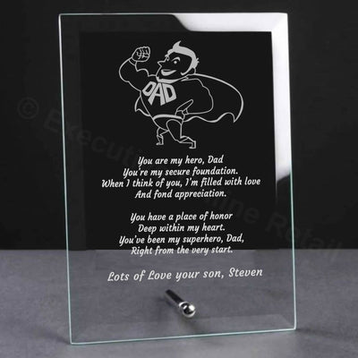 Father's Day Glass Plaque