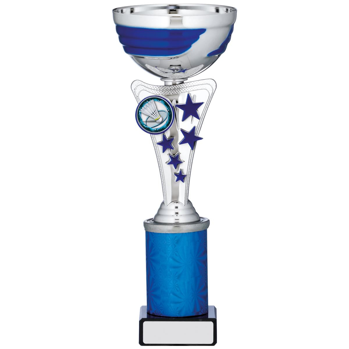 Trophy Cup Silver And Blue Cone