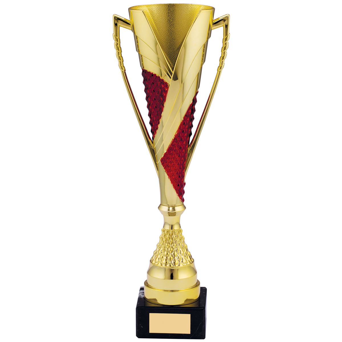 Gold Cup Tower Trophy in Gold and Red - C Size