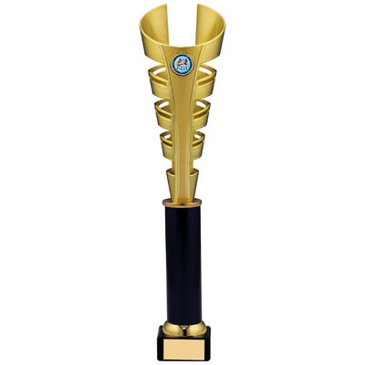 Tower Trophy Spiral Award in Gold and Black - B Size