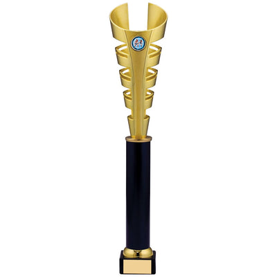 Tower Trophy Spiral Award in Gold and Black - C Size