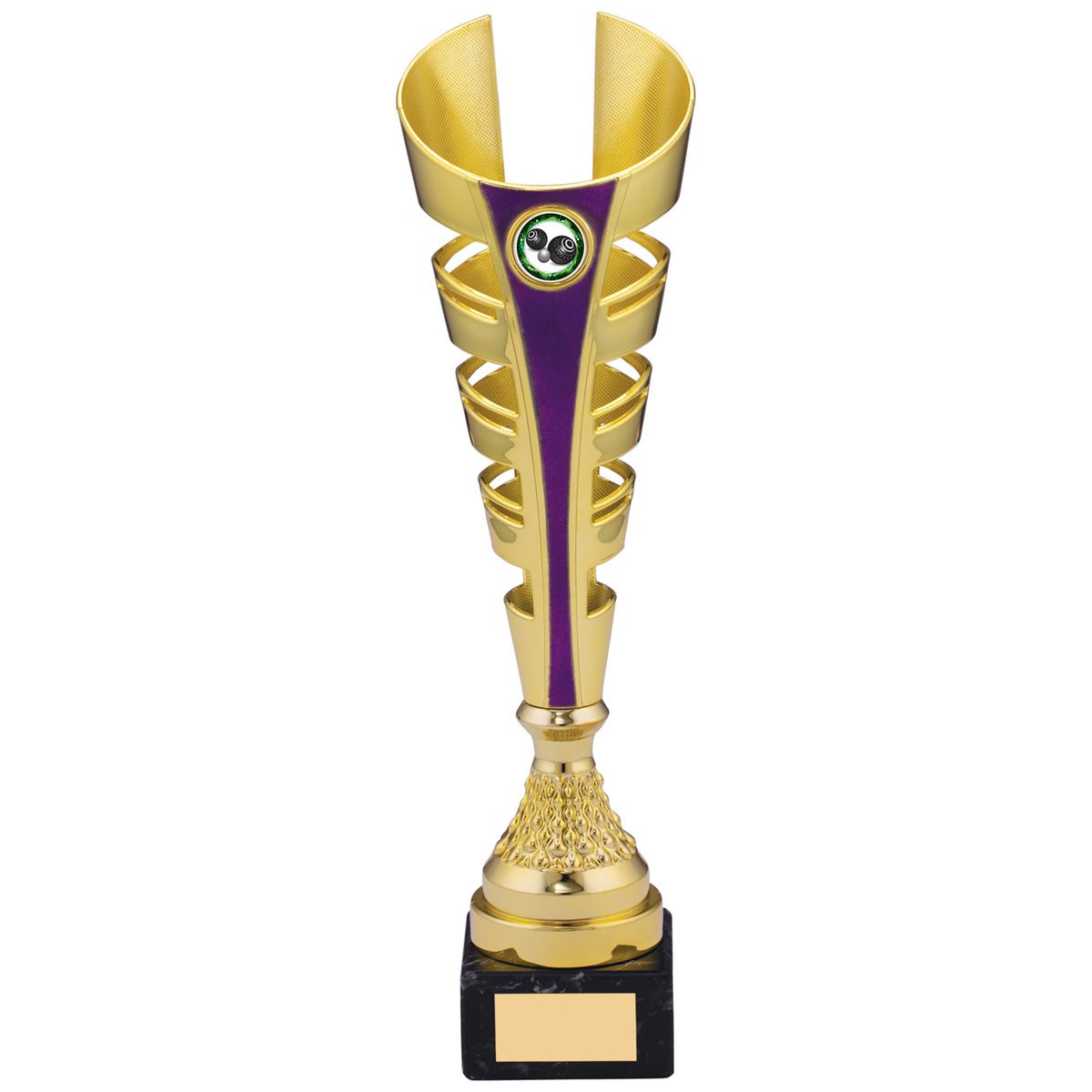 Gold Cone Trophy Gold and Purple Spiral Award - B Size