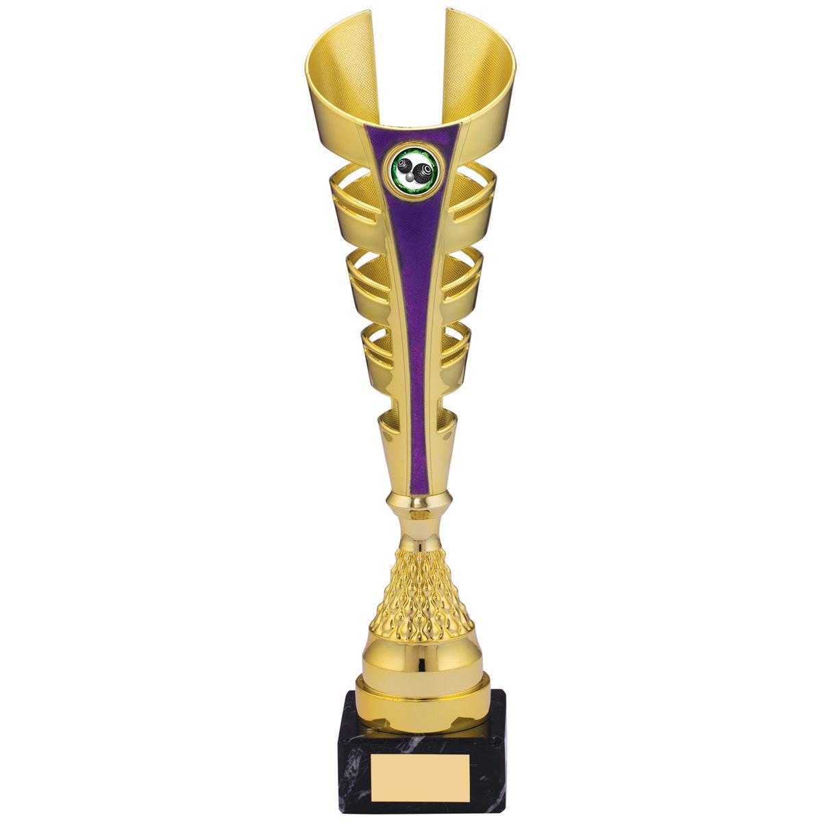 Gold Cone Trophy Gold and Purple Spiral Award - C Size