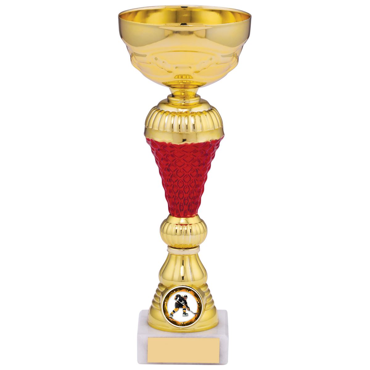 Gold Bowl Tower Trophy with Red - A Size