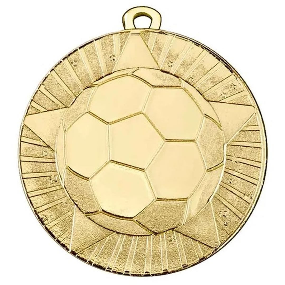 Gold State Star Football Medal 6cm
