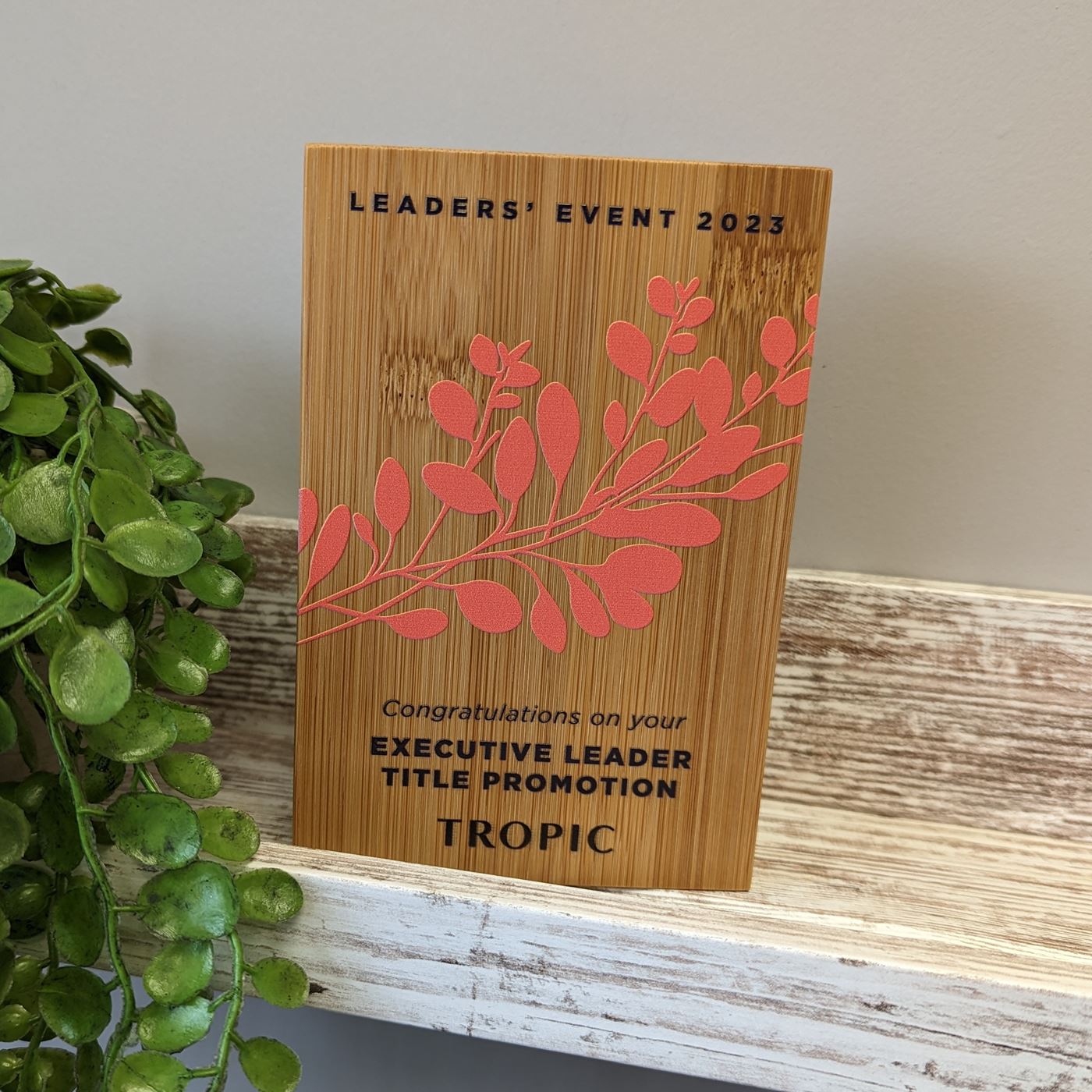 Bamboo Wooden Block Award Printed