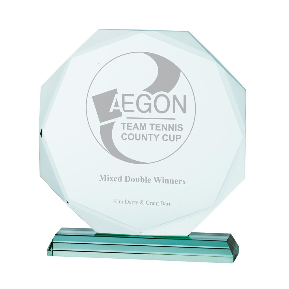 Aspire Jade Glass Crystal Award Corporate Trophy