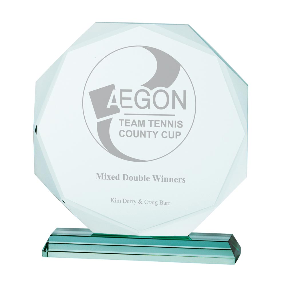 Aspire Jade Glass Crystal Award Corporate Trophy