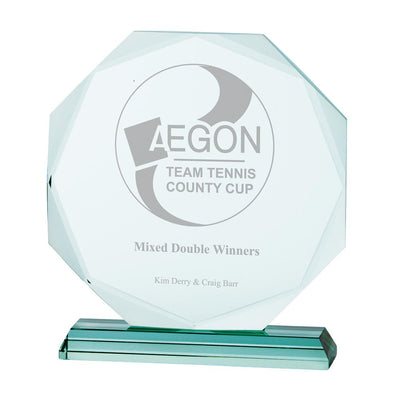 Aspire Jade Glass Crystal Award Corporate Trophy