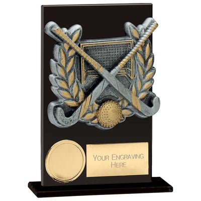 Euphoria Field Hockey Hero Glass Award Jet Black