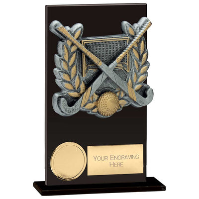 Euphoria Field Hockey Hero Glass Award Jet Black