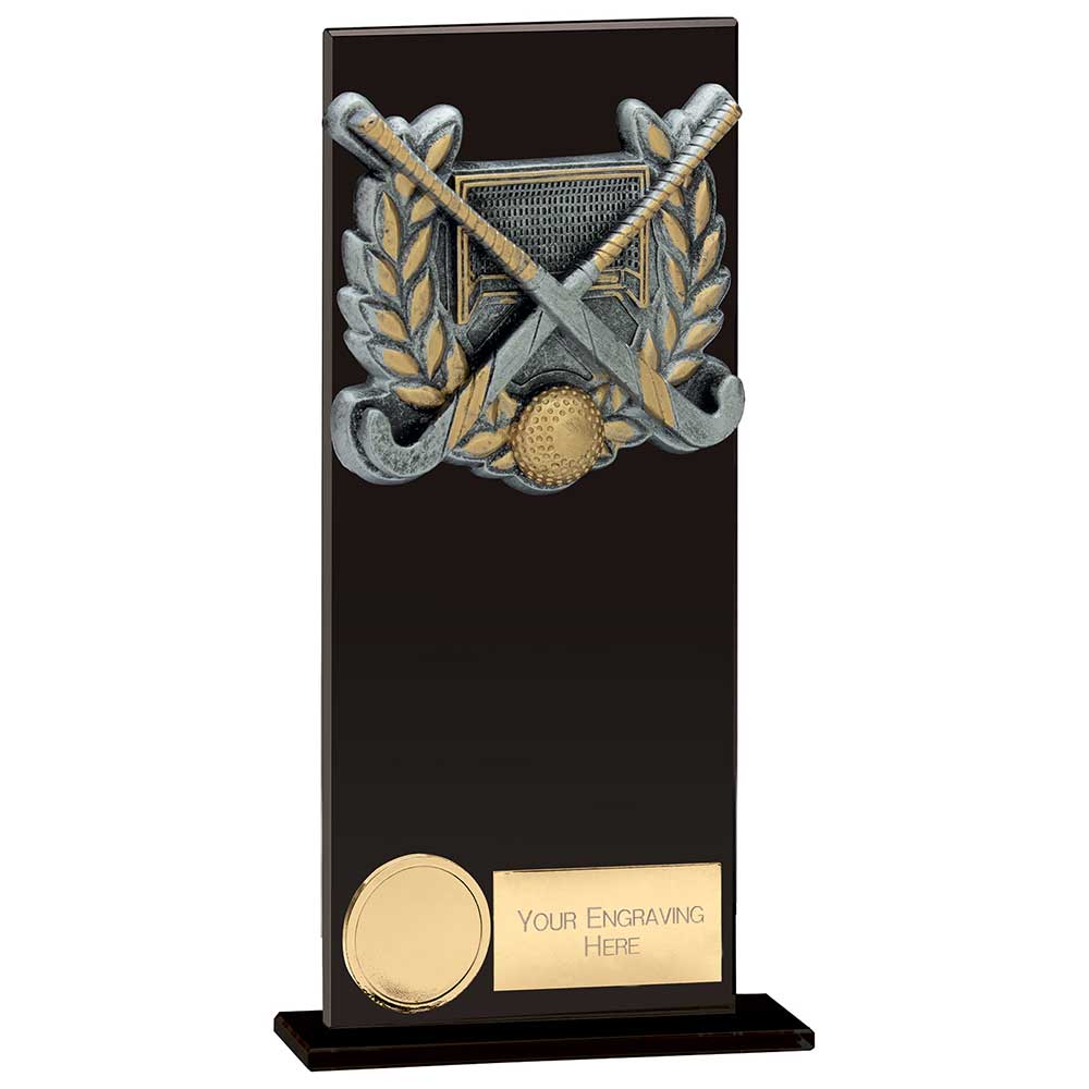 Euphoria Field Hockey Hero Glass Award Jet Black