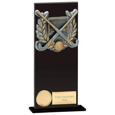 Euphoria Field Hockey Hero Glass Award Jet Black
