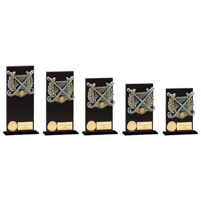 Euphoria Field Hockey Hero Glass Award Jet Black