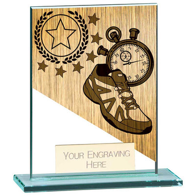 Mustang Running Jade Glass Trophy Award