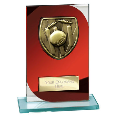 Seismic Cobra Cricket Trophy Award Red And Silver