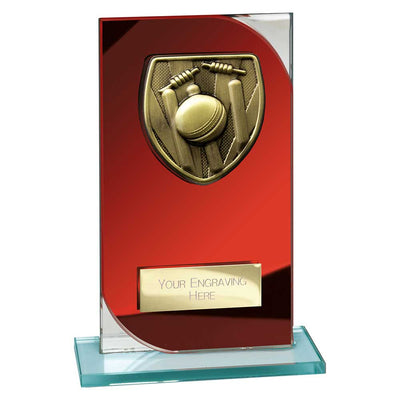 Seismic Cobra Cricket Trophy Award Red And Silver