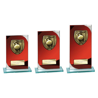 Seismic Cobra Cricket Trophy Award Red And Silver