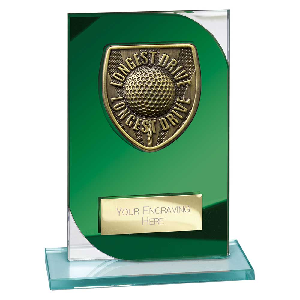 Seismic Cobra Golf Longest Drive Crystal Award Green And Silver
