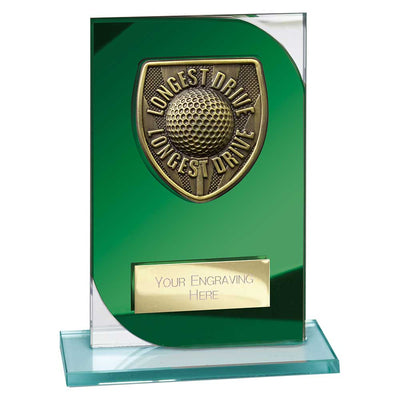 Seismic Cobra Golf Longest Drive Crystal Award Green And Silver