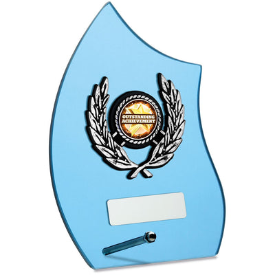 Multisport Blue Glass Plaque Award