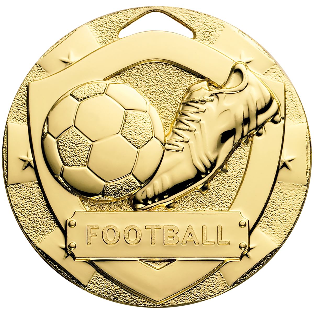 Football Mini Shield Medal - Gold