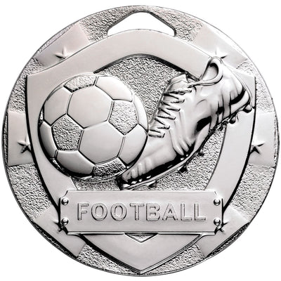 Football Mini Shield Medal - Silver