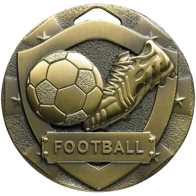 Football Mini Shield Medal - Bronze
