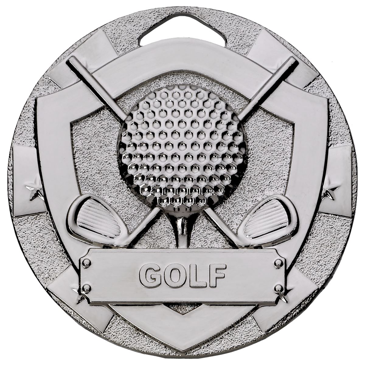 Golf Medal Ball & Clubs - Silver