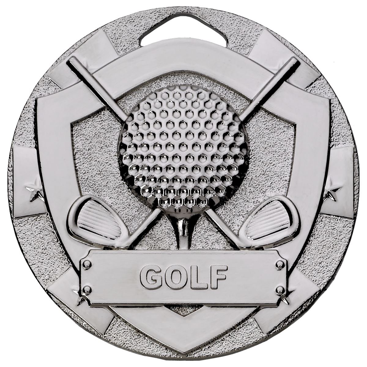 Golf Medal Ball & Clubs - Silver