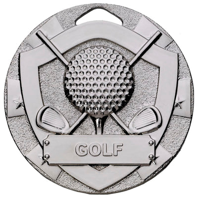 Golf Medal Ball & Clubs - Silver