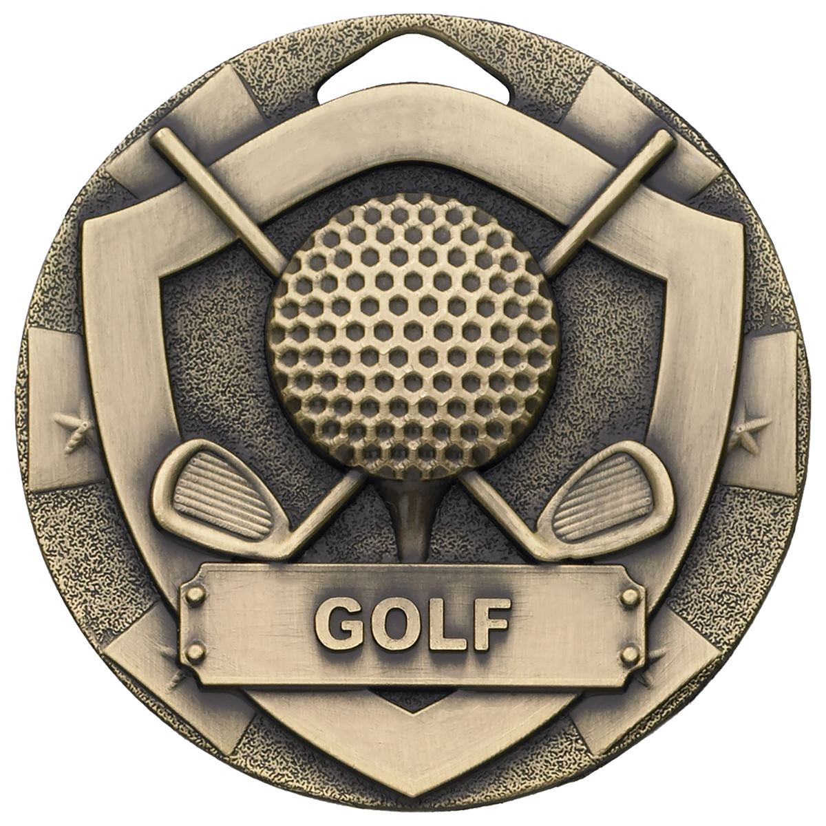 Golf Medal Ball & Clubs - Bronze