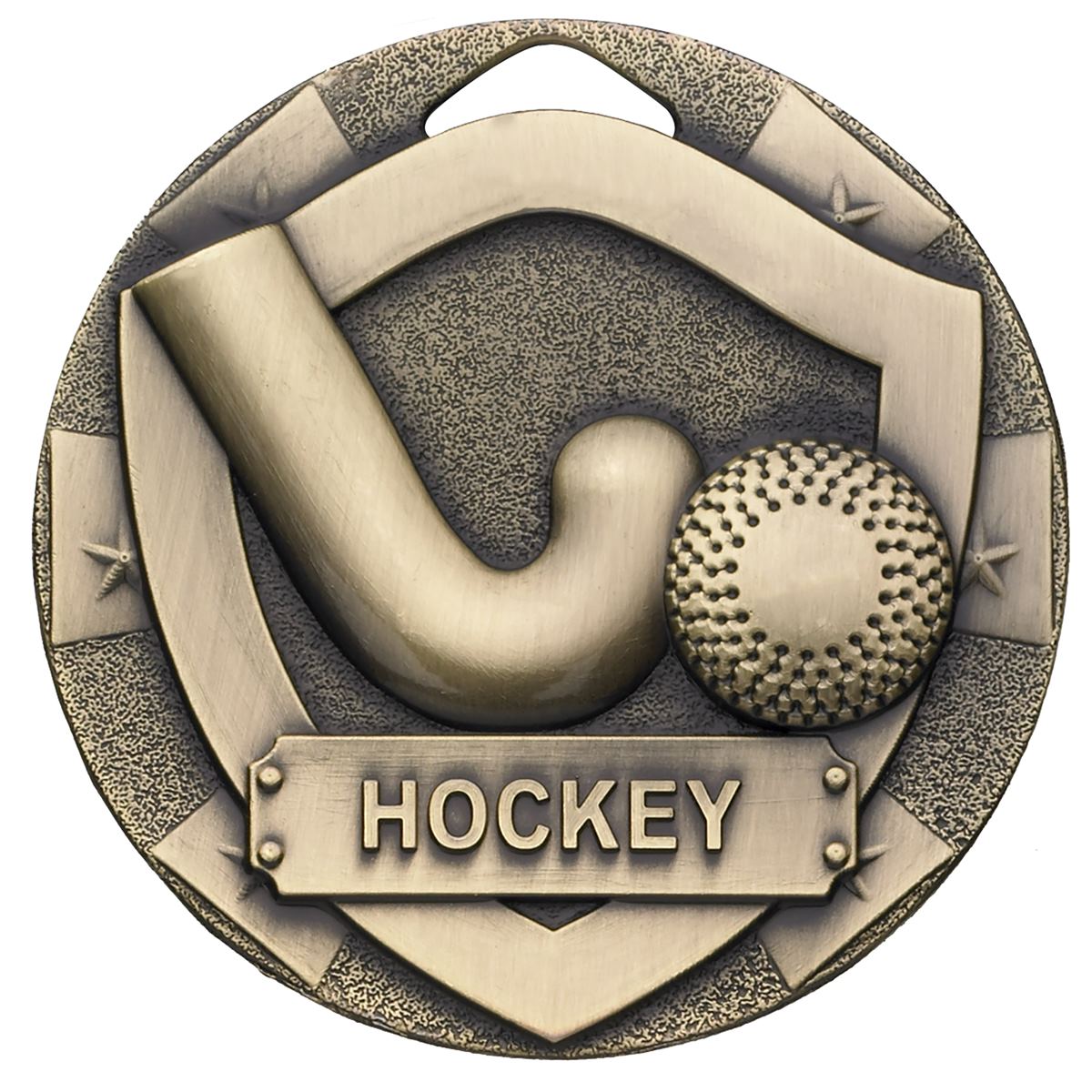 Hockey Mini Shield Medal - Bronze