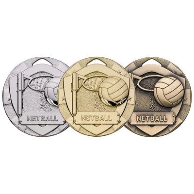 Netball Mini Shield Medal - 50mm