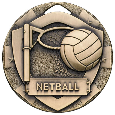 Netball Mini Shield Medal - Bronze