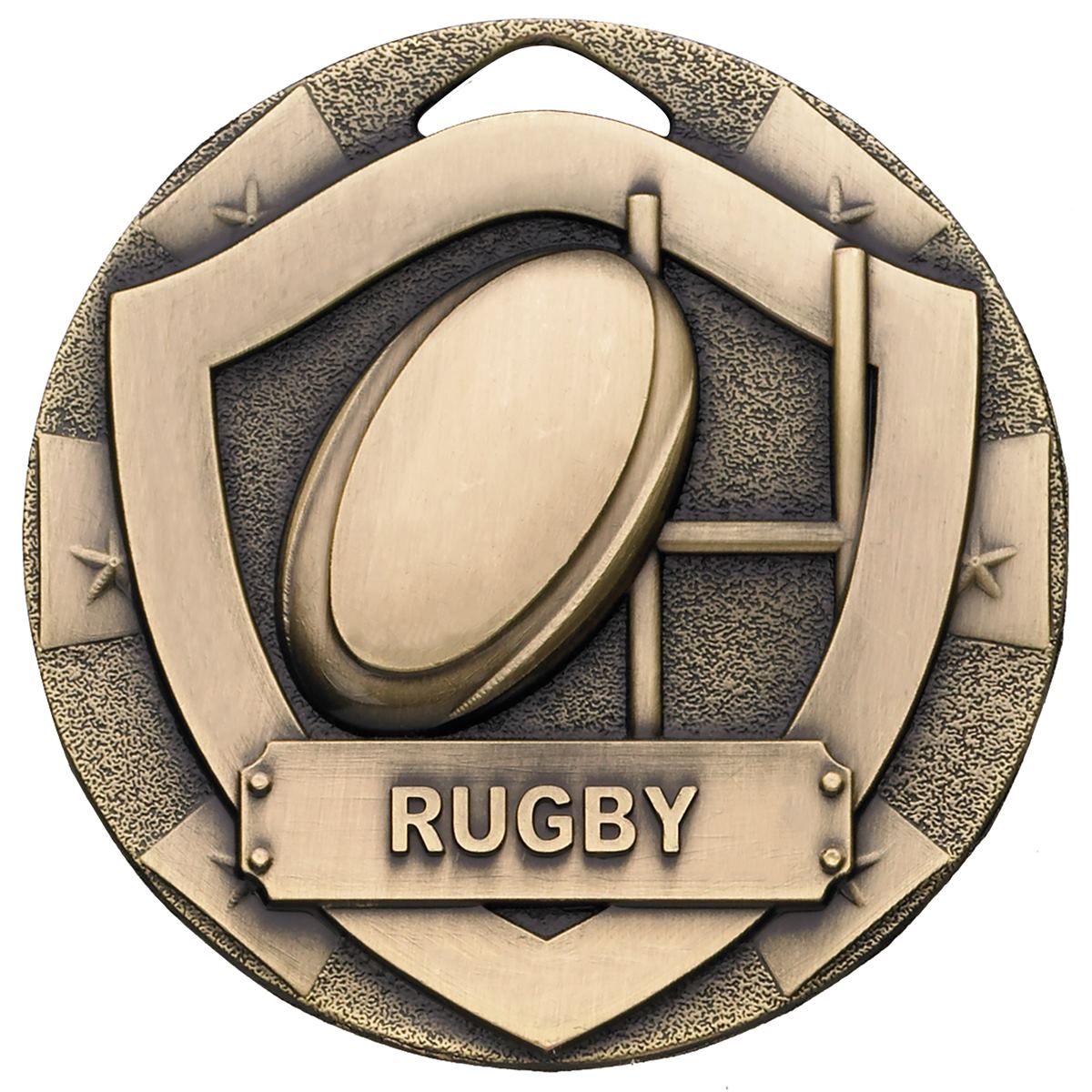 Rugby Mini Shield Medal - Bronze