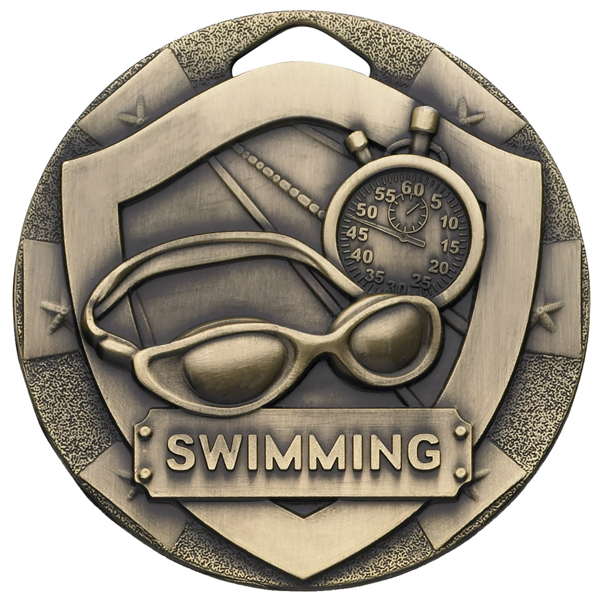 Swimming Mini Shield Medal - 50mm