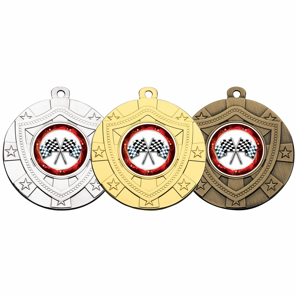 Shield Medal with Stars - 50mm