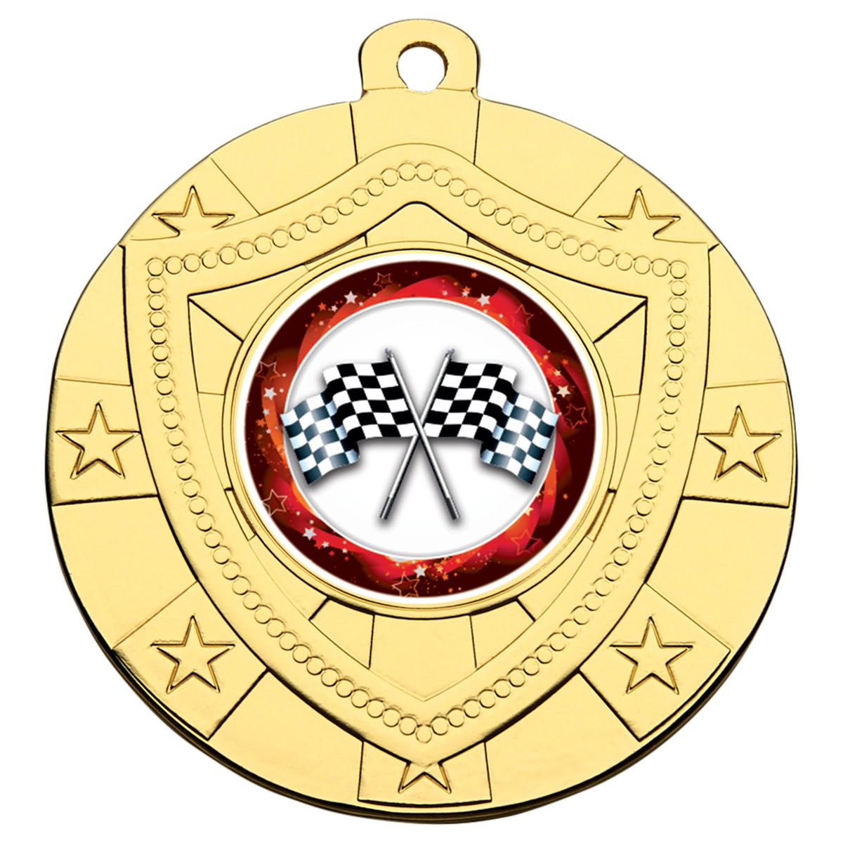 Shield Medal with Stars - Gold