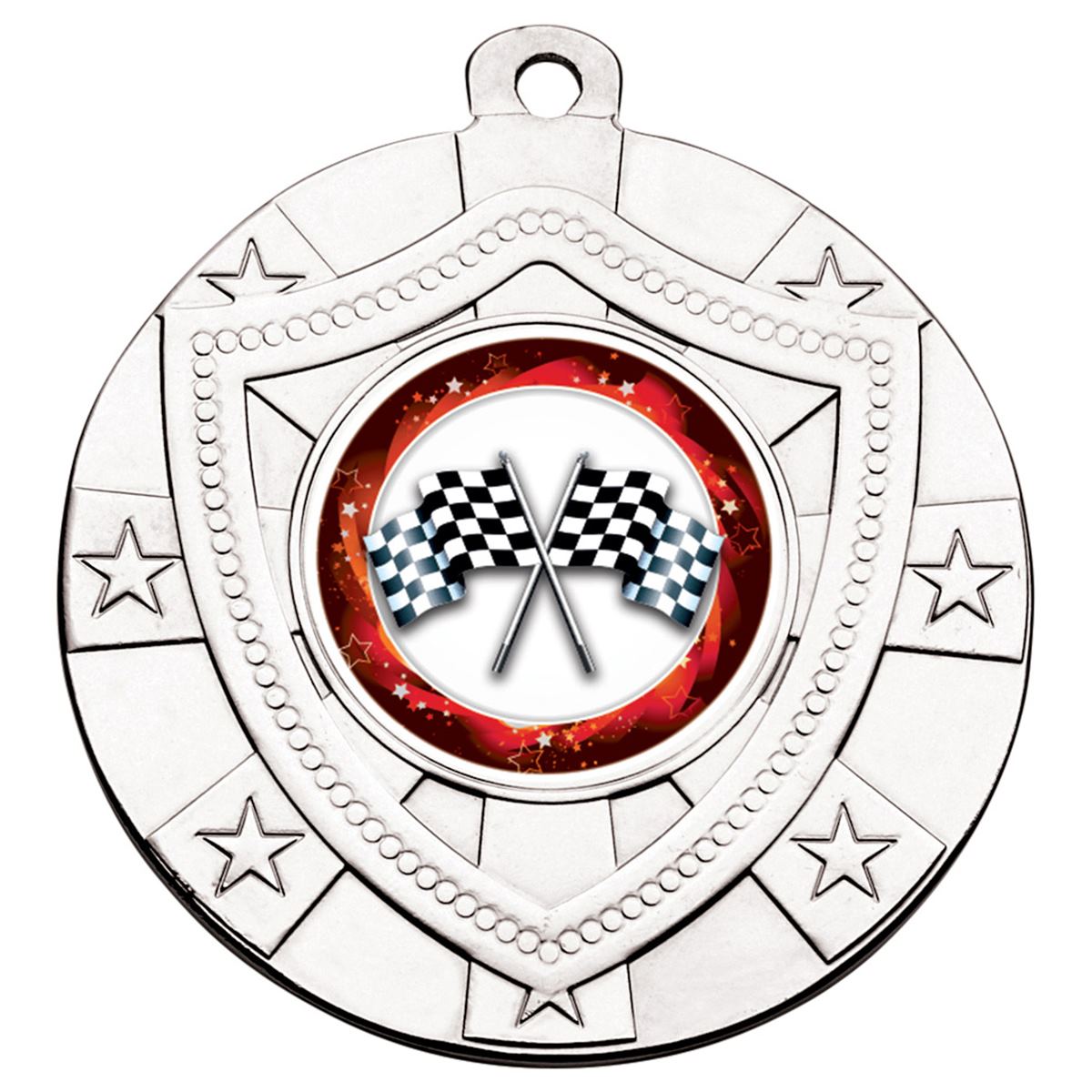 Shield Medal with Stars - Silver