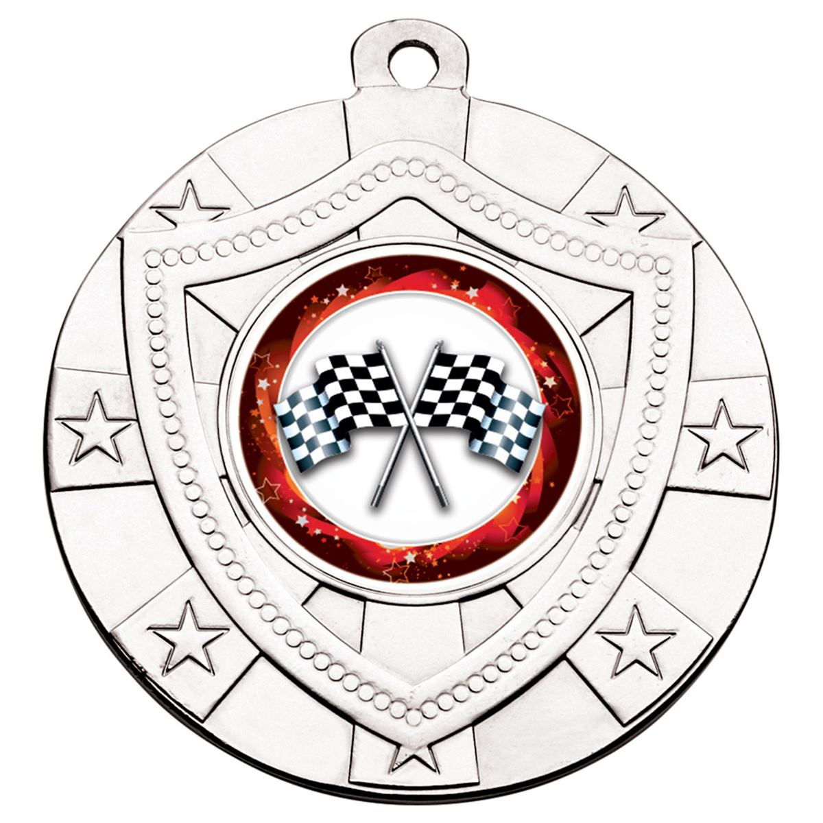 Shield Medal with Stars - Silver