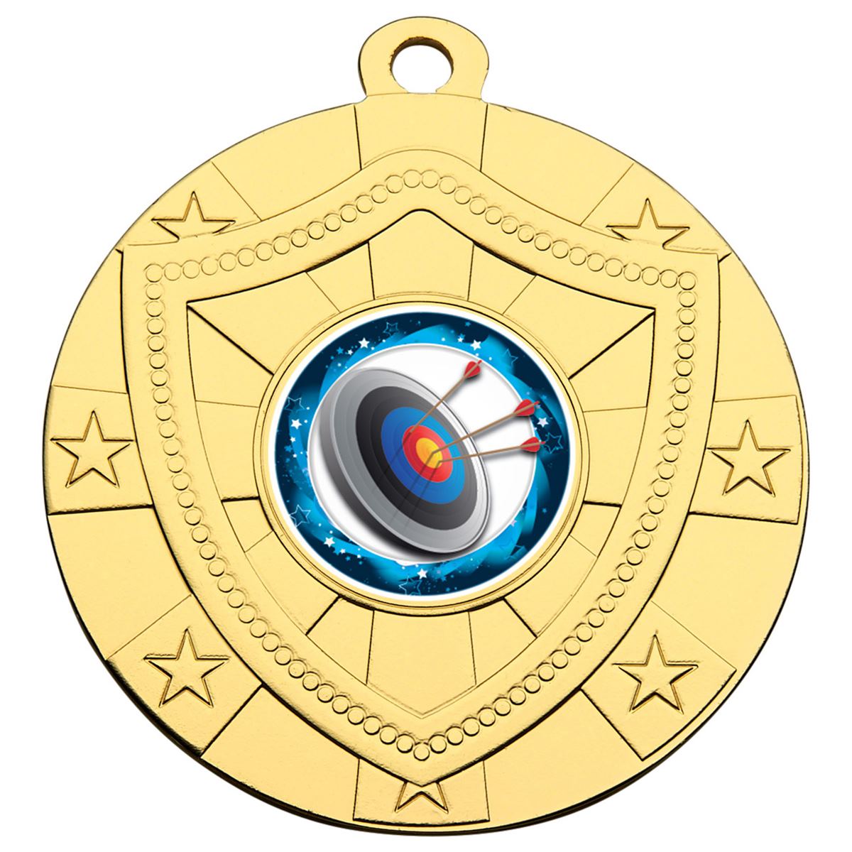 Shield Medal with Stars - Gold