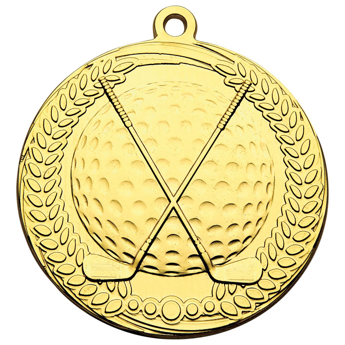 Golf Medal Laurel Design - Gold