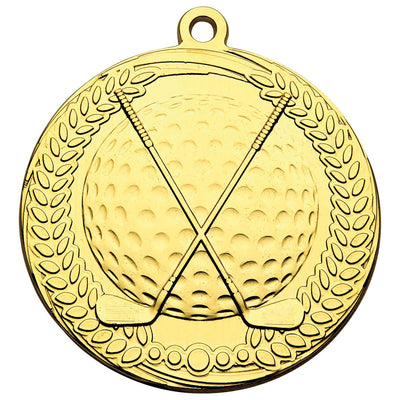 Golf Medal Laurel Design - Gold