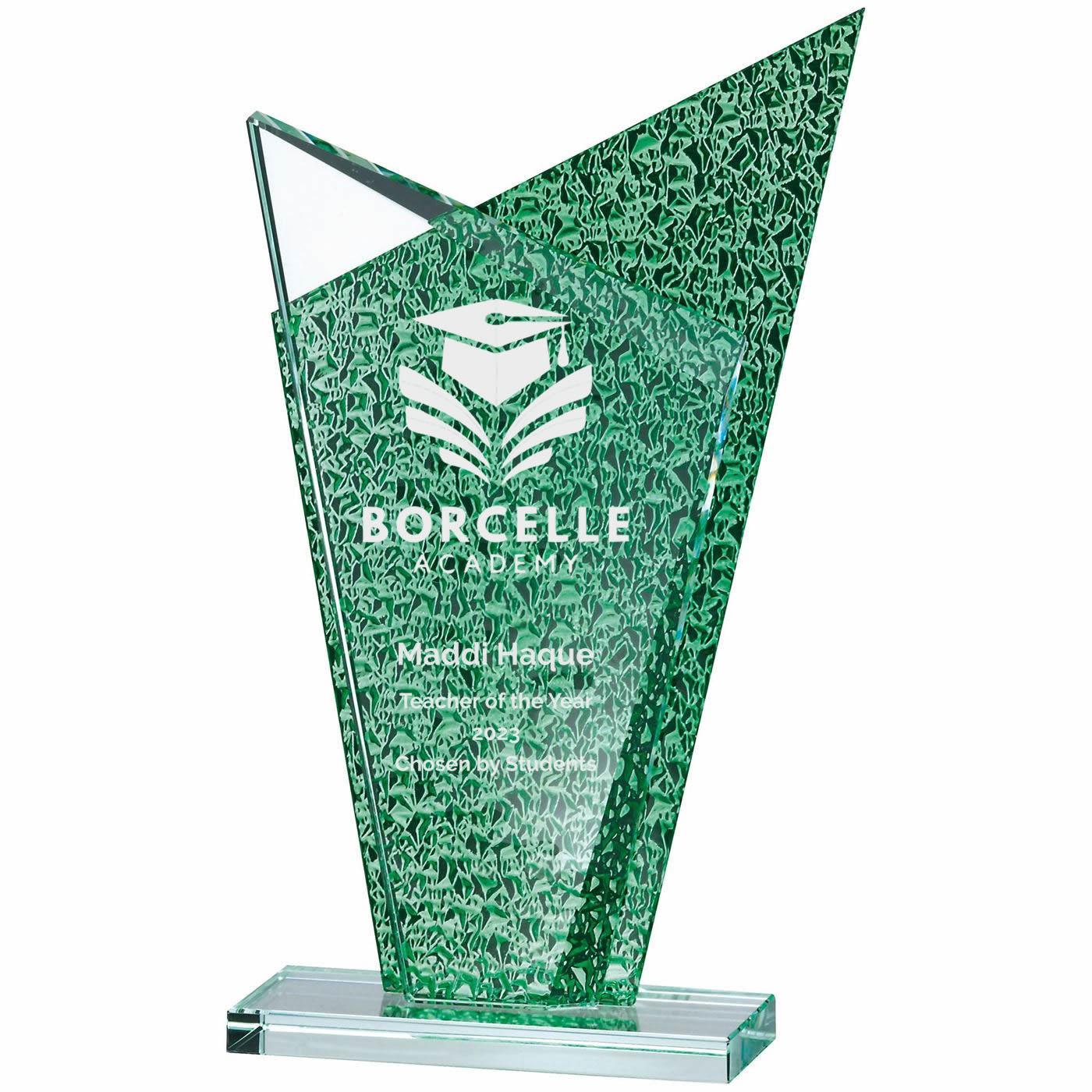 Green Glass Iceberg Trophy Award