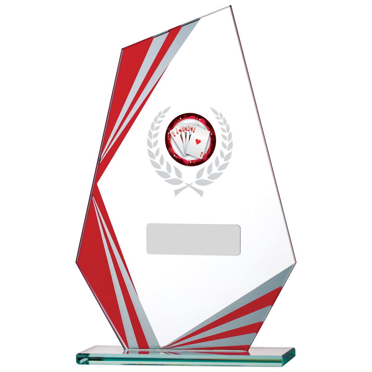 Multisport Coloured Glass Award with Mirror Edge