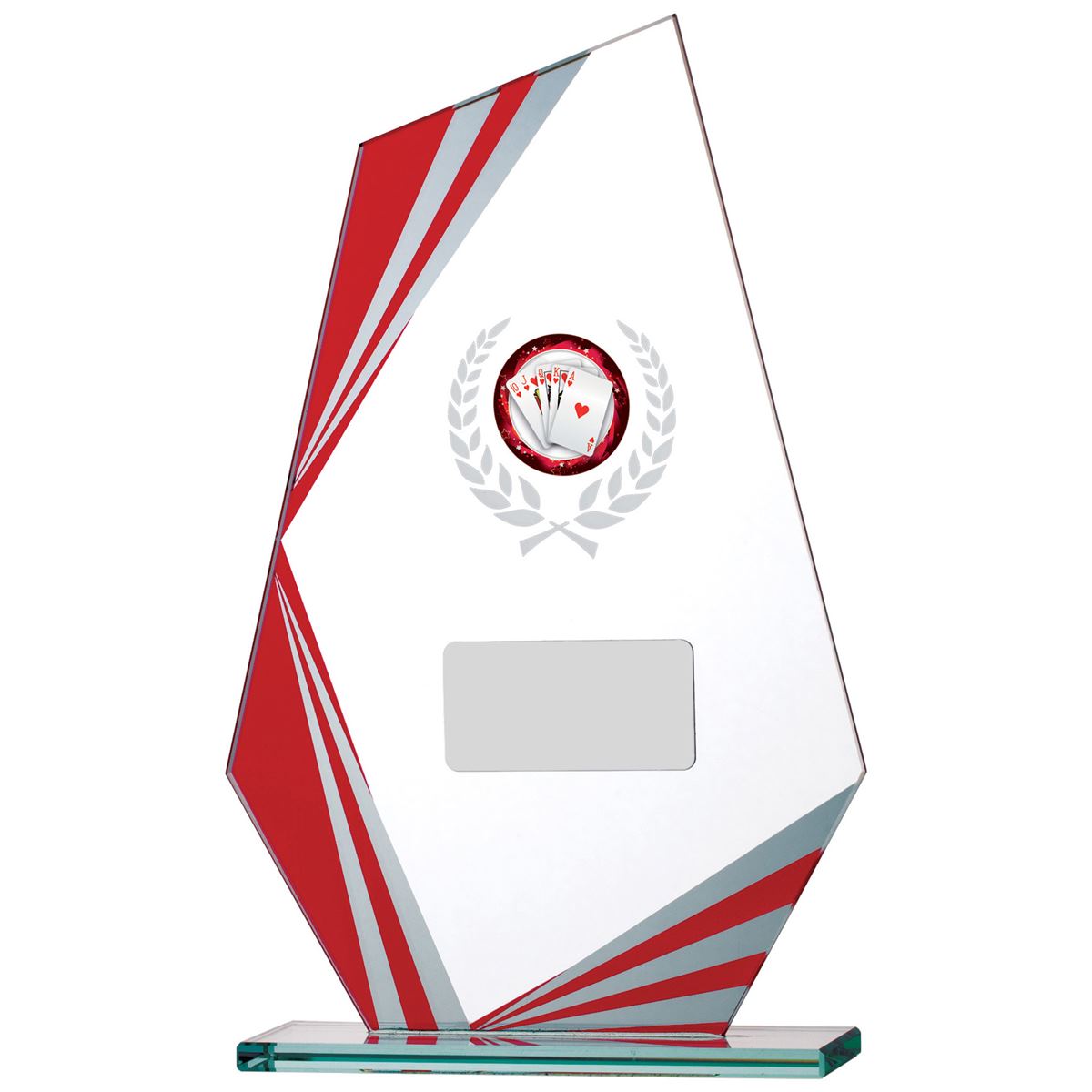 Multisport Coloured Glass Award with Mirror Edge