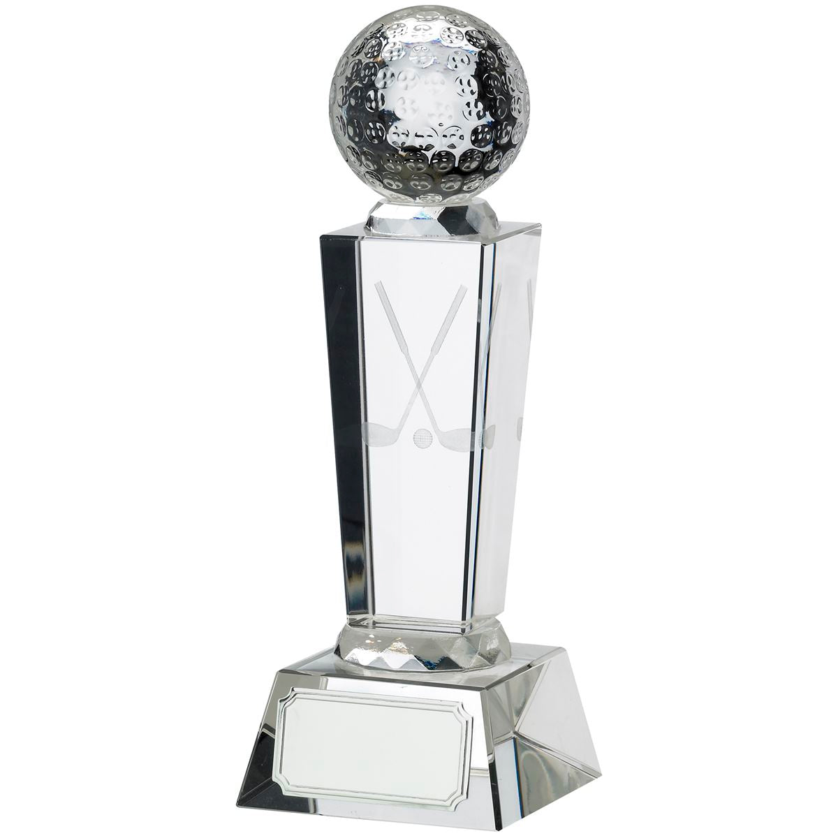 Glass Golf Award with Ball
